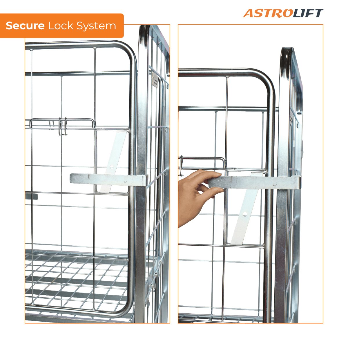 Buy Cage Trolley (Dual Door - Nest in Cage Trolley from Astrolift NZ